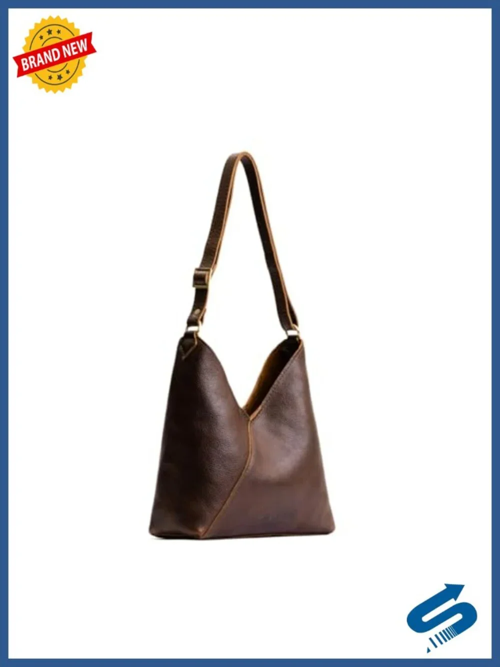 Handmade Full Grain Leather Small Shoulder Bag Crossbody Adjustable Strap